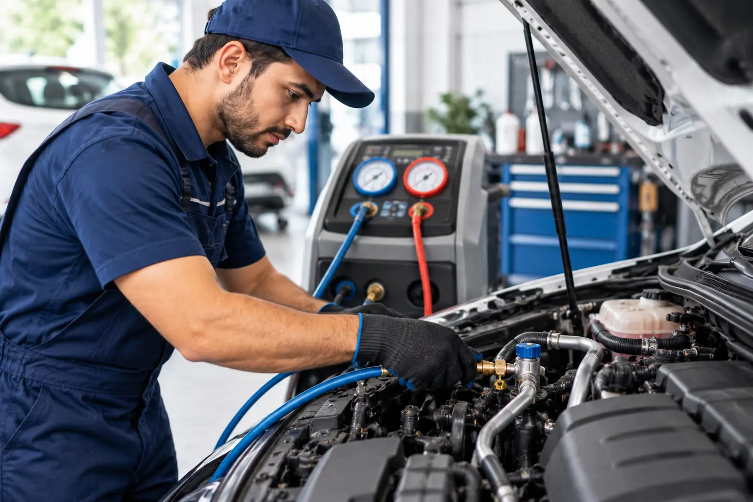 Car AC gas charging service